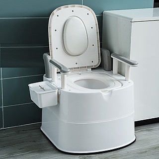 Bồn Cầu Di Động Cho Người Già Có Tay Vịn và tựa lưng , Bô Vệ Sinh Chống Trượt cho người bệnh, người già