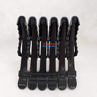 Bộ 6 kẹp cá sấu đen