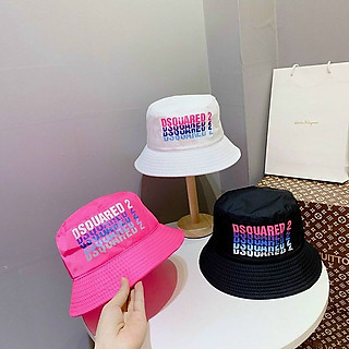 Nón thời trang, mũ bo DSQUARE phối vải dù vành cụp thời trang nữ