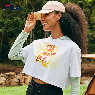 Áo thun tay ngắn thời trang nữ Fila Carnevale Di Fila Regular Fila Surf Life - FW2RSF1027F-WHI
