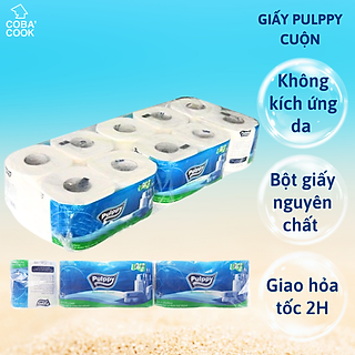 Khăn Giấy Vệ Sinh Pulppy 10 Cuộn Khăn Giấy Đa Năng Cao Cấp 2 Lớp