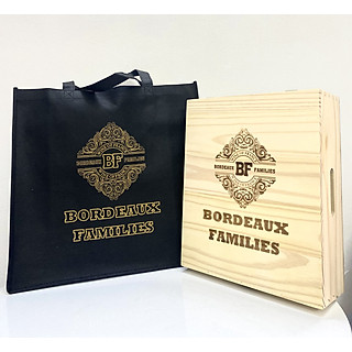 Hộp gỗ đựng 3 chai rượu vang [Không bao gồm chai vang