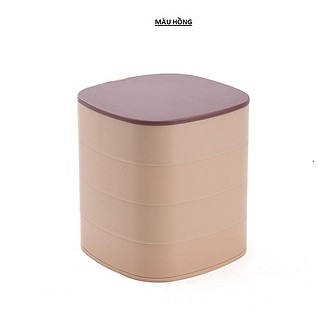 Hộp để đồ trang sức xoay được 360° bằng nhựa BS Cứng Cáp, Nhiều Màu