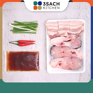 Cá basa kho ba rọi 3S khay 700gr - Nguyên liệu đã được sơ chế