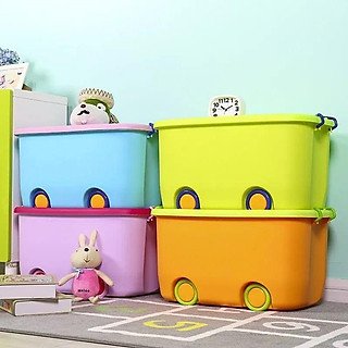 Thùng đựng đồ chơi có bánh xe (giao màu ngẫu nhiên) - ABBDECOR