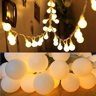 Dây đèn led chipsling ball trang trí nhà cửa, noel, lễ hội bóng tròn nhỏ 2cm sử dụng pin tiểu AA (tặng kèm pin)