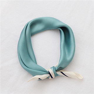 Khăn turban trơn choàng cổ lụa size 53x53cm 5 màu