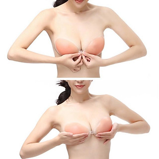 Áo lót silicon dán ngực Free Bra 2in1 độn ngực dày 20mm kèm dây đeo trong suốt