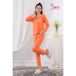 ST8749 BỘ PIJAMAS COTTON ÁO DÀI QUẦN DÀI
