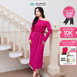 Set lẻ Áo kiểu lệch vai thời trang GUMAC AD10028 - Chân váy đắp tà thời trang GUMAC VD10022