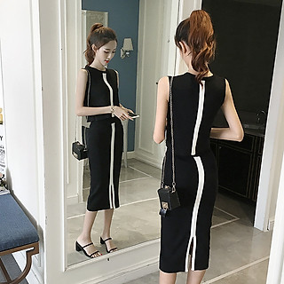 set đầm len ôm body tôn dáng