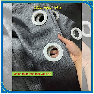 Rèm ri đô ngăn phòng, che cửa sổ giá rẻ - Màu ghi đậm họa tiết karo