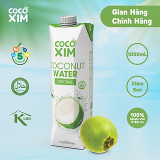 NƯỚC DỪA TƯƠI_Nước dừa đóng hộp Cocoxim Xanh dung tích 1000ml/Hộp