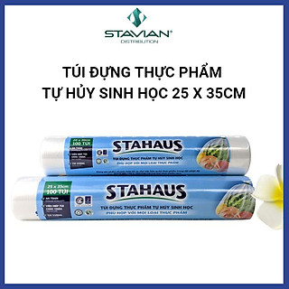 Túi đựng thực phẩm STAHAUS Tự Hủy Sinh Học túi bảo quản thực phẩm đựng thức ăn an toàn 25x35 cm