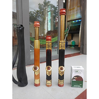 Điếu cày mini rút bọc đồng hoa văn giá rẻ