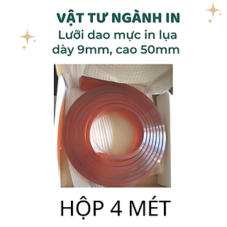1 hộp 4 mét lưỡi dao gạt mực in lụa dày 9mm, cao 50mm