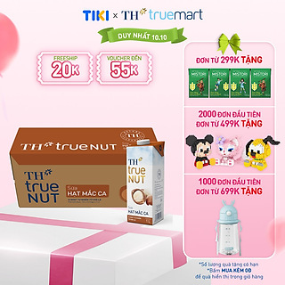 Thùng 12 hộp sữa hạt mắc ca TH True Nut 1L (1L x 12)