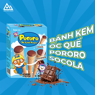 Bánh kem ốc quế Pororo Hàn Quốc 54g, bánh ăn vặt cho bé đủ vị chuối socola dâu sữa chua An Gia Sweets Snacks