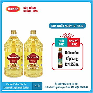 Combo 2 chai dầu ăn Ranee Golden 2 lít (2 lít/chai x 2 chai)