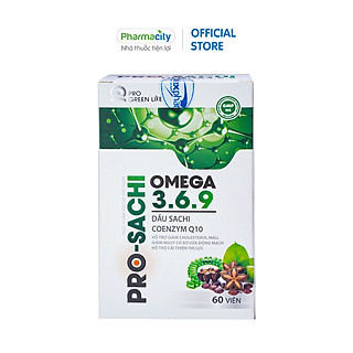 Thực phẩm bảo vệ sức khỏe Pro-sachi Omega 3.6.9 (Hộp 60 viên)