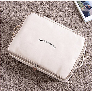 Túi vải chữ nhật nắp vải đựng chăn màn quần áo