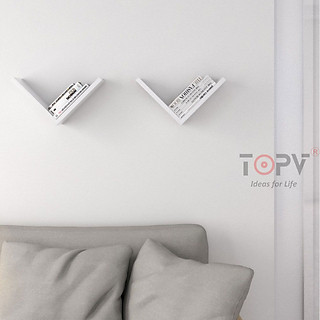 Kệ sách treo tường TopV giá sách gỗ tủ để đựng đỡ kê vở cho bé decor nhỏ mini giá rẻ ziczac