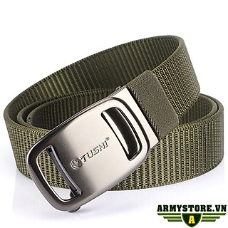 Thắt lưng lính, thắt lưng nam, thắt lưng vải bố mặt thép Arm-1078