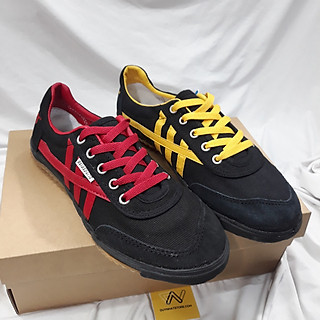 Giày Bata Thể Thao Nam Trắng Sọc Xanh Đỏ Học Sinh Đá Banh Thượng Đình Bền Êm Bằng Vải Đế Cao Su Duy Nhật Store Mềm Đế Cao Su Vải