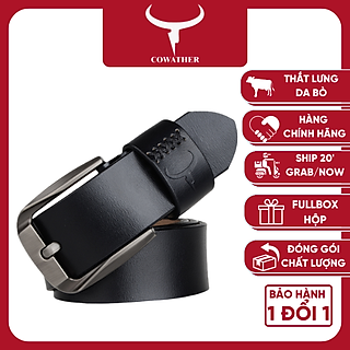 Thắt Lưng Da Bò Chính hãng COWATHER XF008 Đen