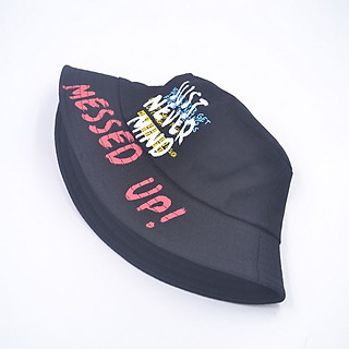 Mũ bucket nón bucket Messed up đen