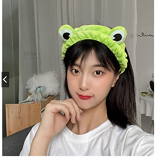 Cài Bờm chú ếch , Băng Đô cài tóc Bunato hình xanh DẠ QUANG xinh xắn TẨY TRANG RỬA MẶT