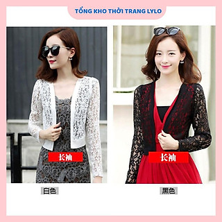 Áo khoác ren dáng lửng mặc nhẹ ngoài váy