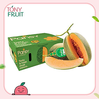 Trái Cây Tươi Dưa Lưới Ruột Cam Pansy Giòn, Ngọt Thanh Trái gần 2kg