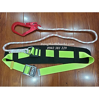 Dây an toàn nịt bụng móc nhôm có miếng đệm (dây thừng) - hình thật