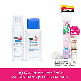 Bộ sản phẩm làm sạch và cân bằng pH cho da mụn Sebamed