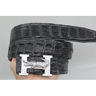 Thắt Lưng Nam Gai Cá Sấu Bản Liền Không Nối, Dây Nịt Da Cá Sấu Gai Lưng