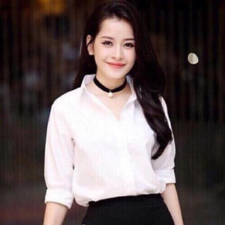 Áo Sơ Mi Trắng ️Áo Sơ Mi Trắng Dài Tay, Áo Sơ Mi Nữ, Sơ Mi Nữ Cao Cấp - Elisa Shop