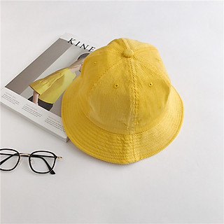 Mũ Nón Rộng Vành Bucket Ullzang Kaki Nhung Siêu Cute