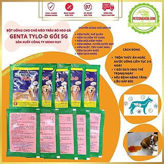 Combo cốm Genta Tylo D  một gói 5g dành cho chó mèo