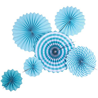 Sét 6 quạt giấy trang trí sinh nhật ngày lễ