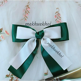 Kẹp tóc nơ satin lụa cao cấp phối màu cực xinh/ cột tóc nơ lụa cao cấp