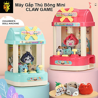 Máy Gắp Thú Bông Mini Dành Cho Bé Kích Thước Lớn,Có Nhạc Có Đèn Sẵn Nhiều Thú Bông,Đồ Chơi Giải Trí Pinball