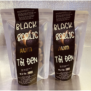 Combo 2 Thực Phẩm Chức Năng Tỏi Đen Nguyên Vỏ Túi Nhôm Black Garlic AUM (125g)