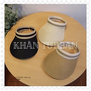 Mũ cói che nắng nón cói xinh - Khăn turban