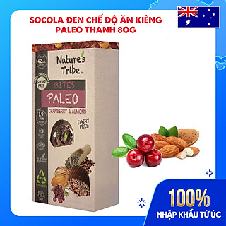 Socola đen Paleo dạng viên không đường Nature's Tribe - Dark chocolate paleo bite