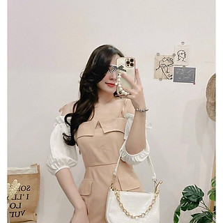 Đầm Trễ Vai Tay Bồng