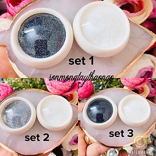 Nhũ rắc móng nail , nhũ rắc nail kim cương cát mịn tinh thể ánh màu kim tuyến siêu sáng (set 6 hủ)