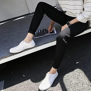 quần jeans đen rách tua rua