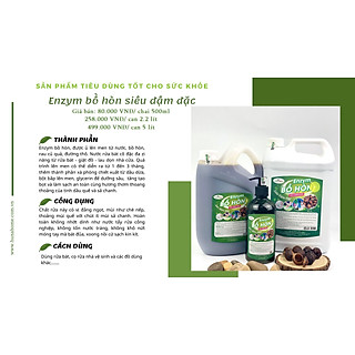 Nước rửa bát Enzyme bồ hòn Huna'shome can 5 Lít