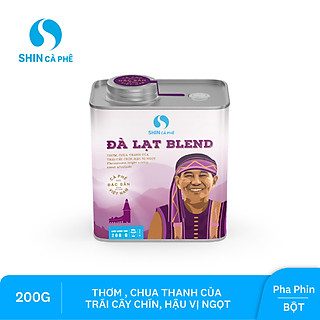 SHIN Cà phê - Cà phê pha phin Đà Lạt Blend - Hộp thiếc 200 gram (Bột)